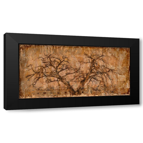 Autumn Tree Black Modern Wood Framed Art Print by LightBoxJournal
