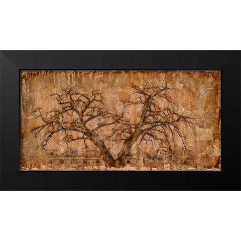Autumn Tree Black Modern Wood Framed Art Print by LightBoxJournal