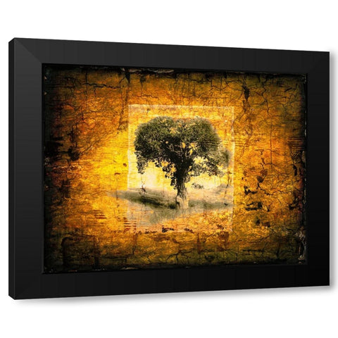 Shadow Trees Black Modern Wood Framed Art Print by LightBoxJournal