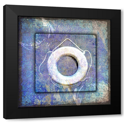 Beach House Life Saver Black Modern Wood Framed Art Print with Double Matting by LightBoxJournal