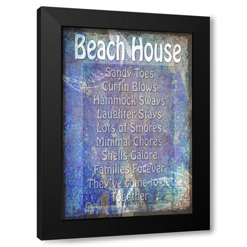 Beach House Black Modern Wood Framed Art Print with Double Matting by LightBoxJournal