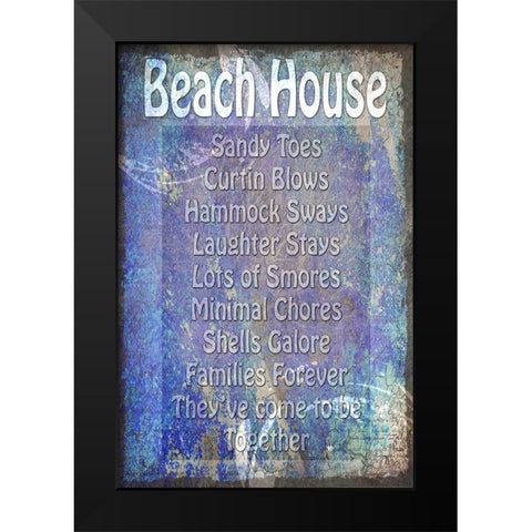 Beach House Black Modern Wood Framed Art Print by LightBoxJournal
