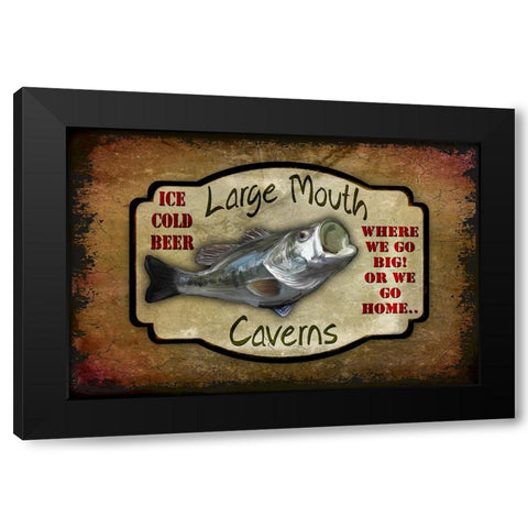 Large Mouth Cavern II Black Modern Wood Framed Art Print with Double Matting by LightBoxJournal