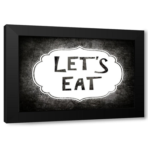 Breakfast Served - Lets Eat Black Modern Wood Framed Art Print by LightBoxJournal