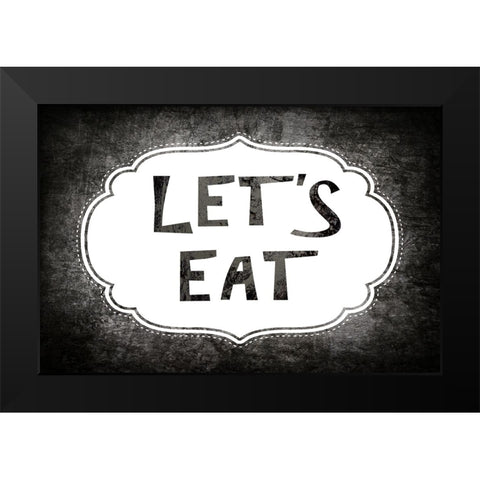 Breakfast Served - Lets Eat Black Modern Wood Framed Art Print by LightBoxJournal