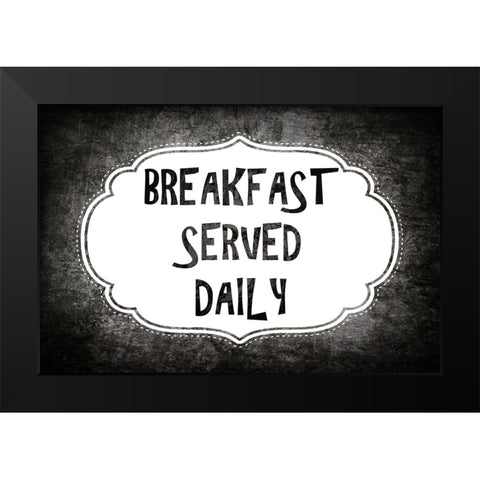 Breakfast Served Black Modern Wood Framed Art Print by LightBoxJournal