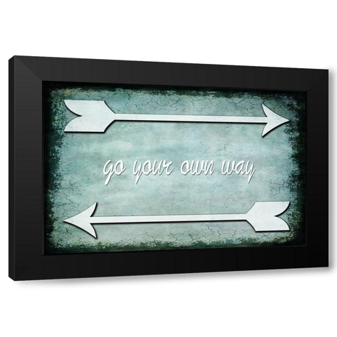 Choose Path - Go Own Way Black Modern Wood Framed Art Print by LightBoxJournal
