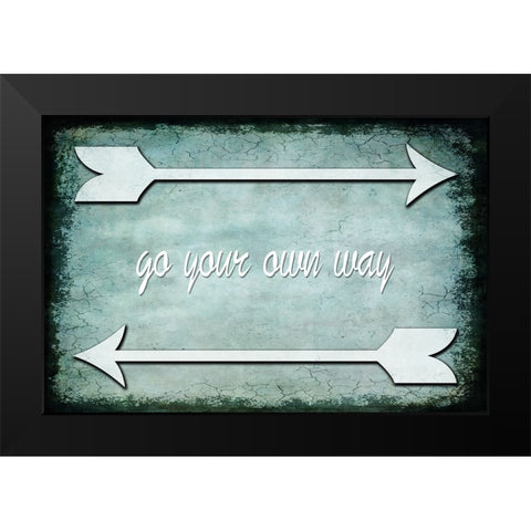 Choose Path - Go Own Way Black Modern Wood Framed Art Print by LightBoxJournal
