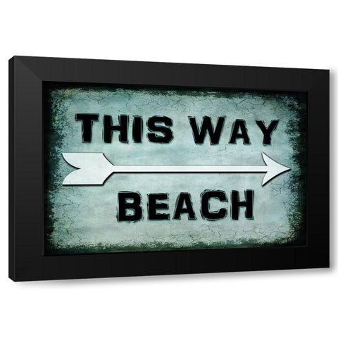 Choose Path - This Way Beach Black Modern Wood Framed Art Print with Double Matting by LightBoxJournal