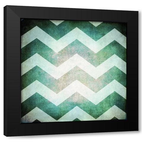 Good Times_Beach Chevron Black Modern Wood Framed Art Print with Double Matting by LightBoxJournal