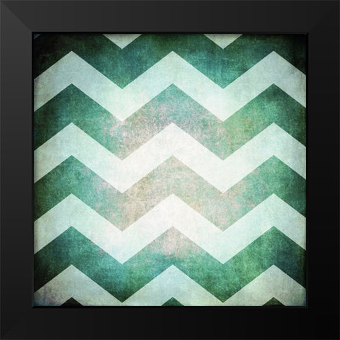 Good Times_Beach Chevron Black Modern Wood Framed Art Print by LightBoxJournal