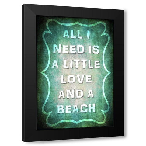 Good Times_Love Beach Black Modern Wood Framed Art Print with Double Matting by LightBoxJournal