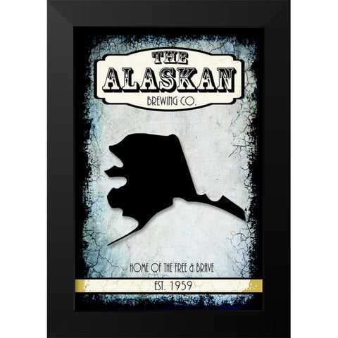 States Brewing Co_Alaska Black Modern Wood Framed Art Print by LightBoxJournal