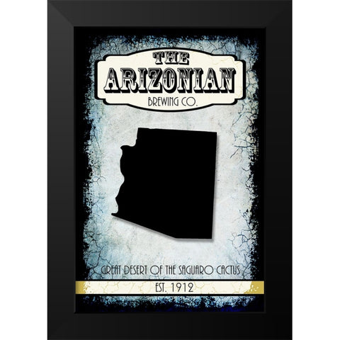 States Brewing Co_Arizona Black Modern Wood Framed Art Print by LightBoxJournal
