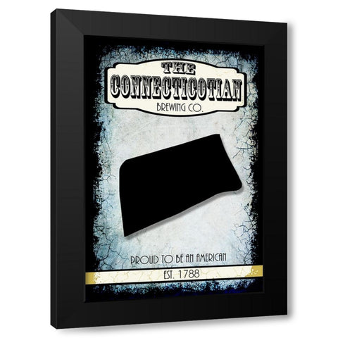 States Brewing Co_Connecticut Black Modern Wood Framed Art Print with Double Matting by LightBoxJournal