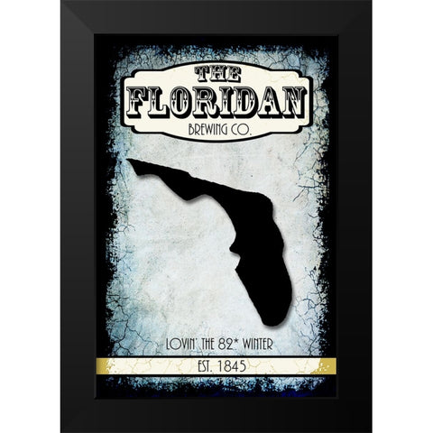 States Brewing Co_Flordia Black Modern Wood Framed Art Print by LightBoxJournal