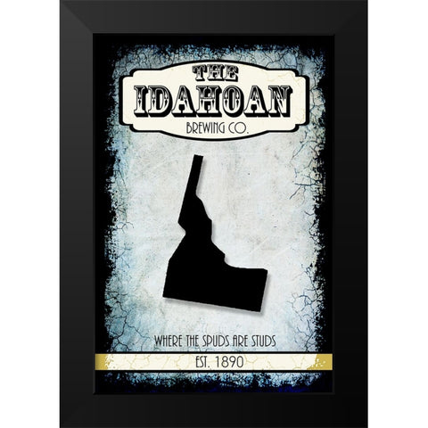 States Brewing Co_Idaho Black Modern Wood Framed Art Print by LightBoxJournal