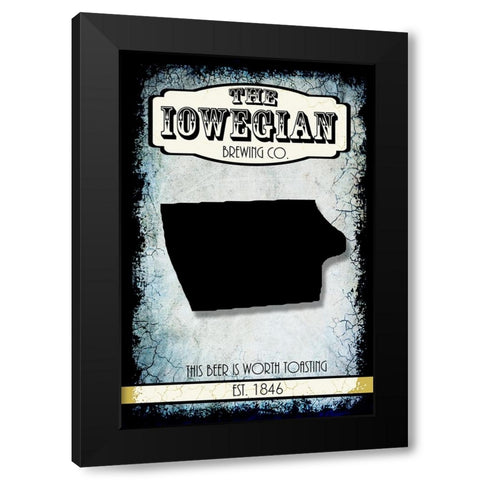 States Brewing Co_Iowa Black Modern Wood Framed Art Print with Double Matting by LightBoxJournal