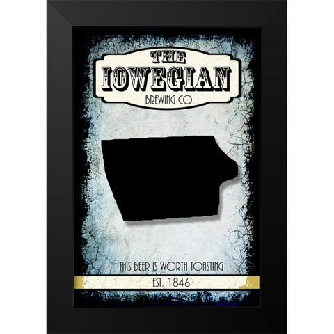 States Brewing Co_Iowa Black Modern Wood Framed Art Print by LightBoxJournal