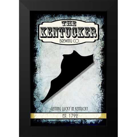 States Brewing Co_Kentucky Black Modern Wood Framed Art Print by LightBoxJournal