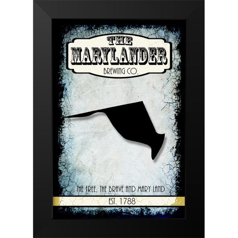 States Brewing Co_Maryland Black Modern Wood Framed Art Print by LightBoxJournal