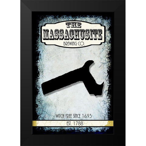 States Brewing Co_Massachusette Black Modern Wood Framed Art Print by LightBoxJournal
