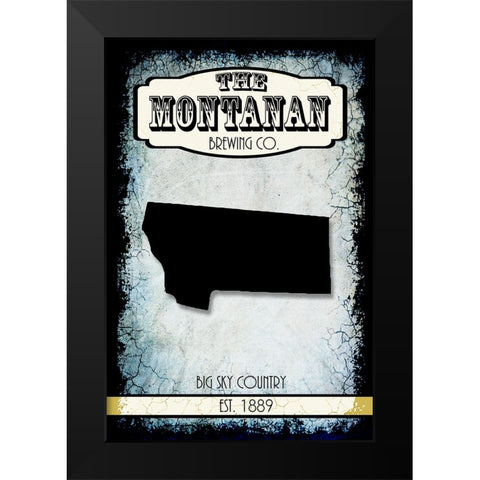 States Brewing Co_Montana Black Modern Wood Framed Art Print by LightBoxJournal
