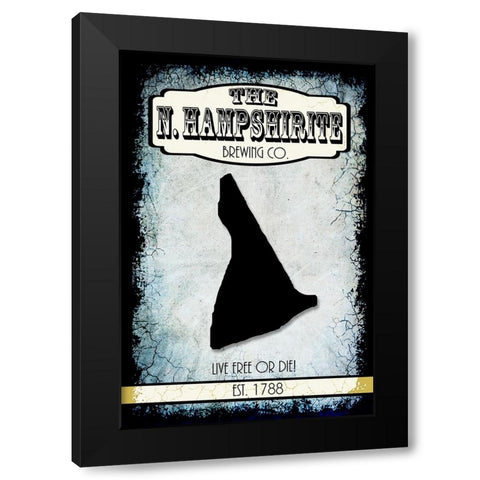 States Brewing Co_New Hampshire Black Modern Wood Framed Art Print with Double Matting by LightBoxJournal