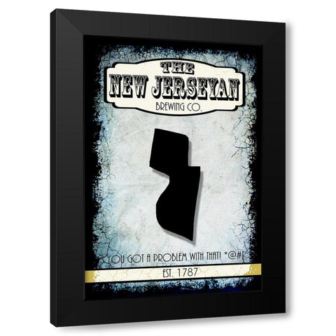 States Brewing Co_New Jersey Black Modern Wood Framed Art Print by LightBoxJournal