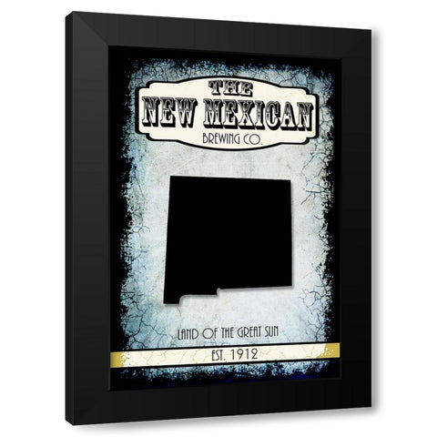 States Brewing Co_New Mexico Black Modern Wood Framed Art Print by LightBoxJournal