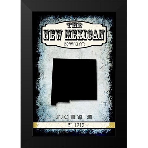 States Brewing Co_New Mexico Black Modern Wood Framed Art Print by LightBoxJournal