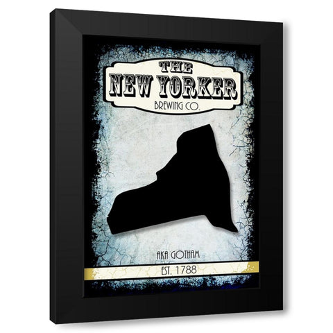 States Brewing Co_New York Black Modern Wood Framed Art Print by LightBoxJournal