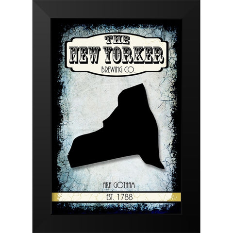 States Brewing Co_New York Black Modern Wood Framed Art Print by LightBoxJournal