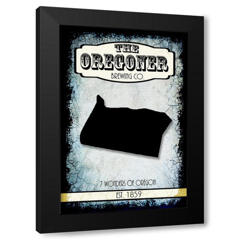 States Brewing Co_Oregon Black Modern Wood Framed Art Print with Double Matting by LightBoxJournal