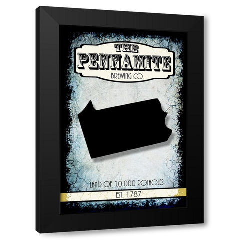 States Brewing Co_Pennsylvania Black Modern Wood Framed Art Print with Double Matting by LightBoxJournal