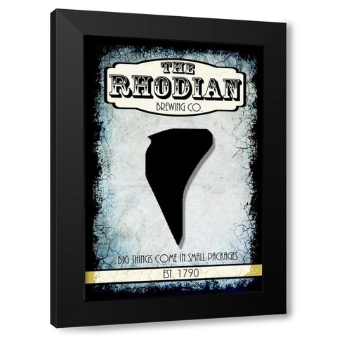 States Brewing Co_Rhode Island Black Modern Wood Framed Art Print by LightBoxJournal