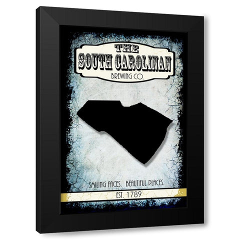 States Brewing Co_South Carolina Black Modern Wood Framed Art Print by LightBoxJournal