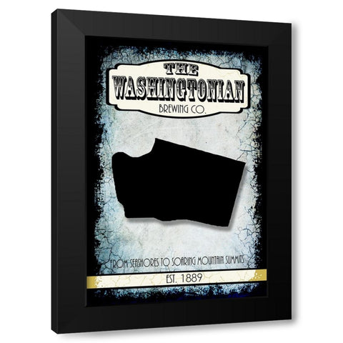 States Brewing Co_Washington Black Modern Wood Framed Art Print by LightBoxJournal