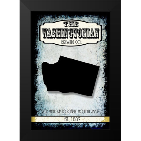 States Brewing Co_Washington Black Modern Wood Framed Art Print by LightBoxJournal