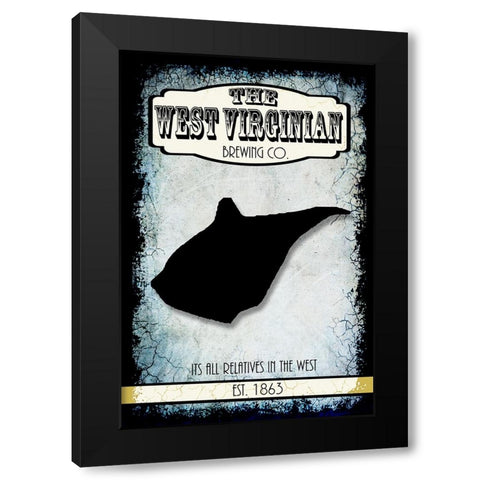States Brewing Co_West Virginia Black Modern Wood Framed Art Print with Double Matting by LightBoxJournal