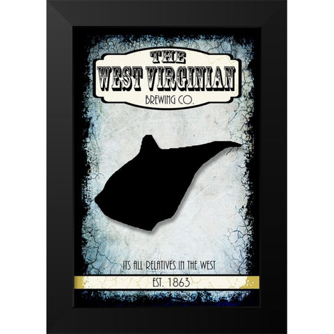States Brewing Co_West Virginia Black Modern Wood Framed Art Print by LightBoxJournal
