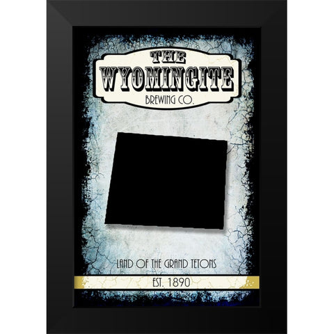 States Brewing Co_Wyoming Black Modern Wood Framed Art Print by LightBoxJournal