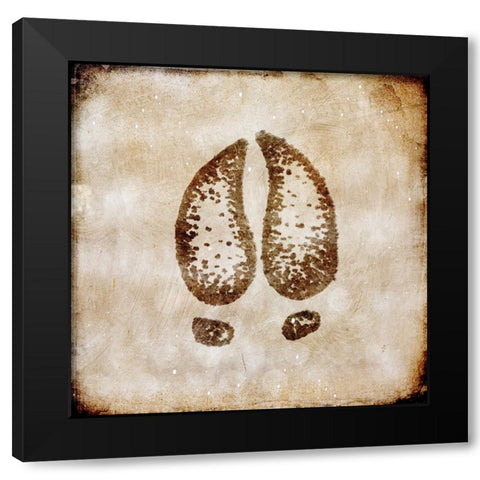 Moose Lodge - Moose Track Black Modern Wood Framed Art Print by LightBoxJournal
