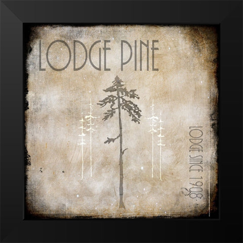 Moose Lodge 2 - Lodge Pole 3 Black Modern Wood Framed Art Print by LightBoxJournal