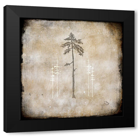 Moose Lodge 2 - Lodge Pole Black Modern Wood Framed Art Print by LightBoxJournal