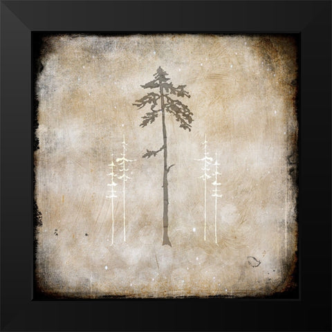Moose Lodge 2 - Lodge Pole Black Modern Wood Framed Art Print by LightBoxJournal