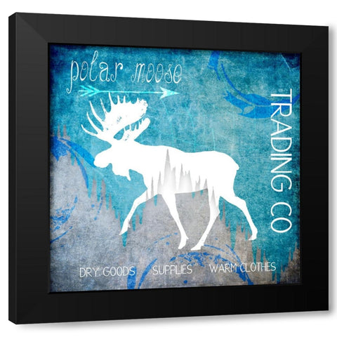 Polar Ice Moose Black Modern Wood Framed Art Print by LightBoxJournal