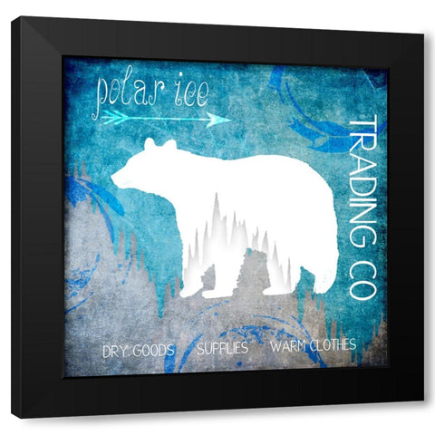 Polar Ice Black Modern Wood Framed Art Print with Double Matting by LightBoxJournal