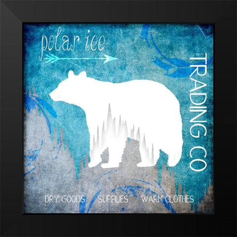 Polar Ice Black Modern Wood Framed Art Print by LightBoxJournal