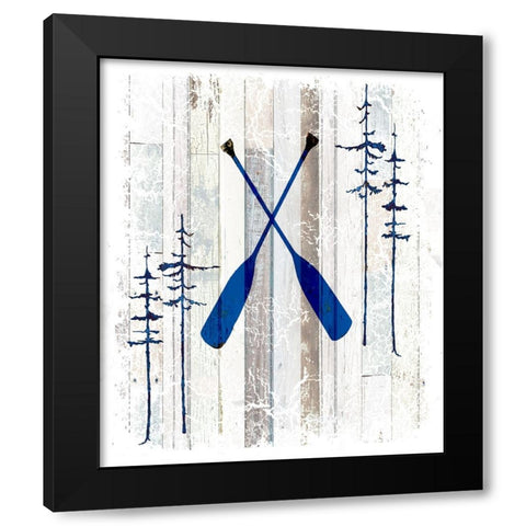 The Blue Moose - Oars Black Modern Wood Framed Art Print with Double Matting by LightBoxJournal